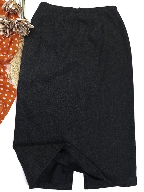 Dresses & Skirts - Classic Wool Long Black Pencil Skirt Sz 12